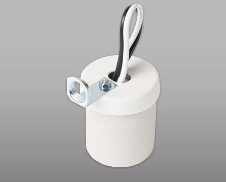 PORTALAMPARA CON HERRAJE P/NIPLE ESCUADRA