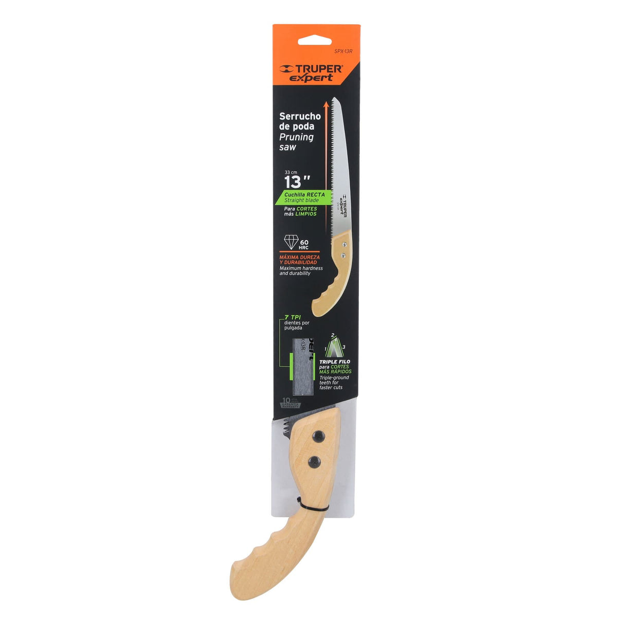 Serrucho de poda 13',hoja recta,7 DPP, mango madera, EXPERT, Expert, SKU 100122 — vista 2