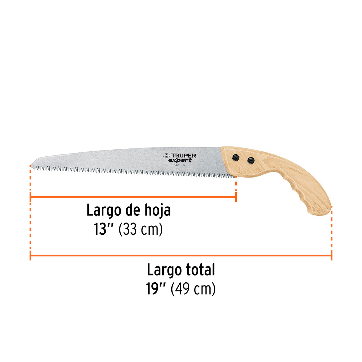 Serrucho de poda 13',hoja recta,7 DPP, mango madera, EXPERT, Expert, SKU 100122 — vista 4