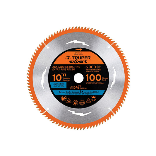 Disco sierra 10' p/aluminio, 100 dientes centro 5/8', EXPERT, Expert, SKU 100109