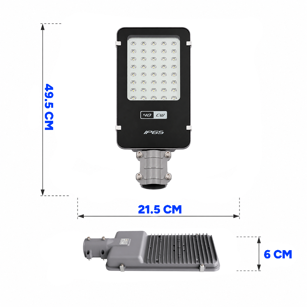 SUBURBANA STREET LIGHTS 40W 3,120LM 65K LUZ FRÍA TECHNO SHINE SLL40WCW