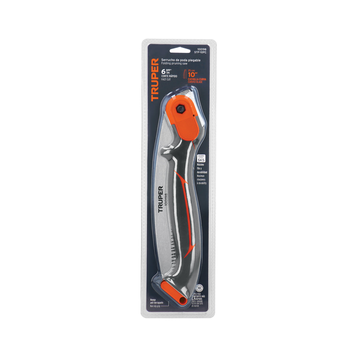 Serrucho plegable 10' hoja curva 5 DPP mango plástico,TRUPER, Truper, SKU 100198 — vista 2