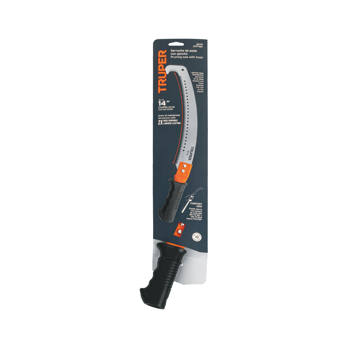 Serrucho de poda 14' c/ganchocurvo5 DPPmango Comfort Grip — foto oficial 2