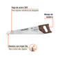 Serrucho Rapid 20', 7 DPP, mango de madera, TRUPER, Truper, SKU 102951 — vista 3