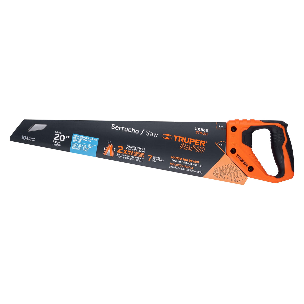 Serrucho Rapid 20', 7 DPP, mango Comfort grip, TRUPER — foto oficial 2
