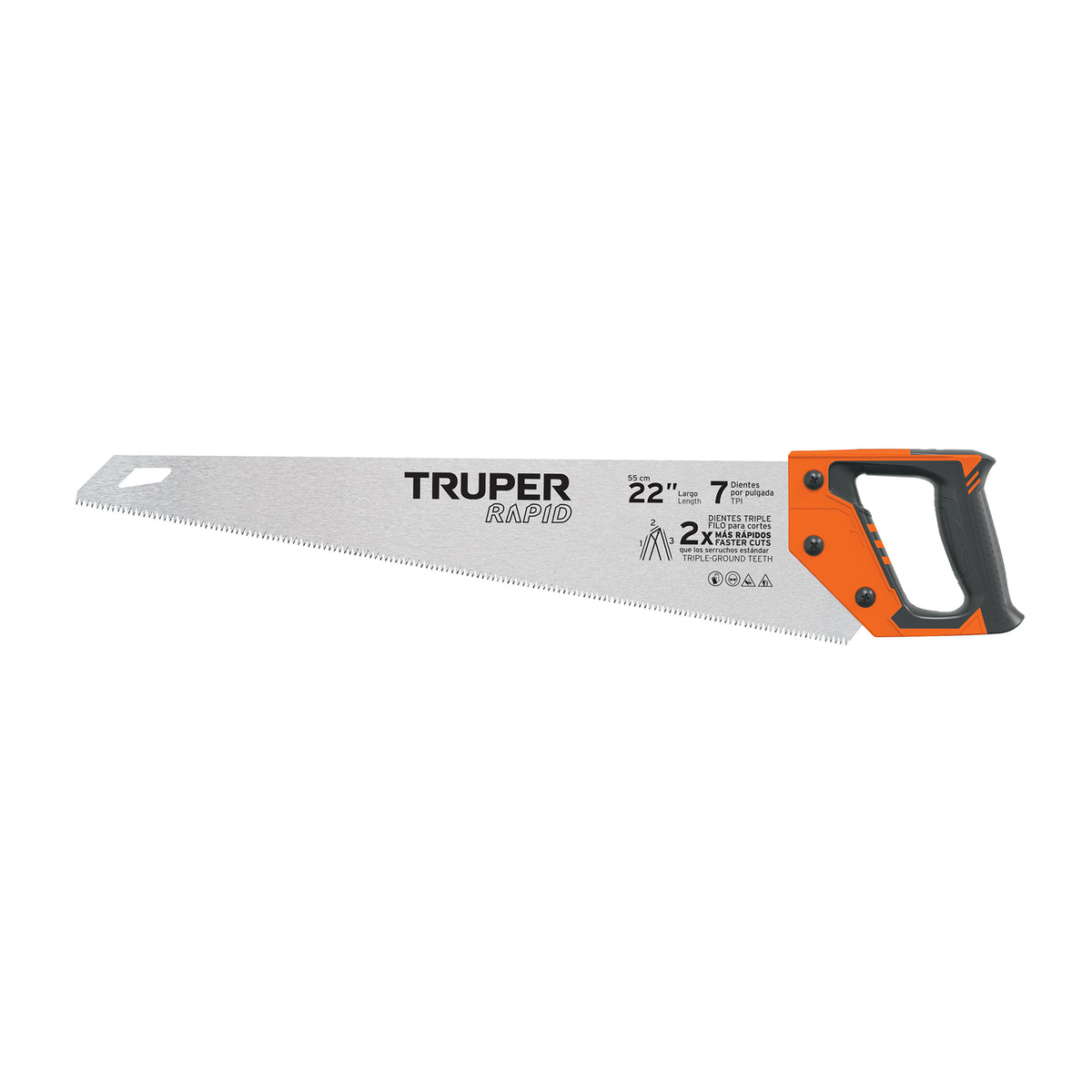 Serrucho Rapid 22', 7 DPP, mango Comfort grip, TRUPER — foto oficial 1