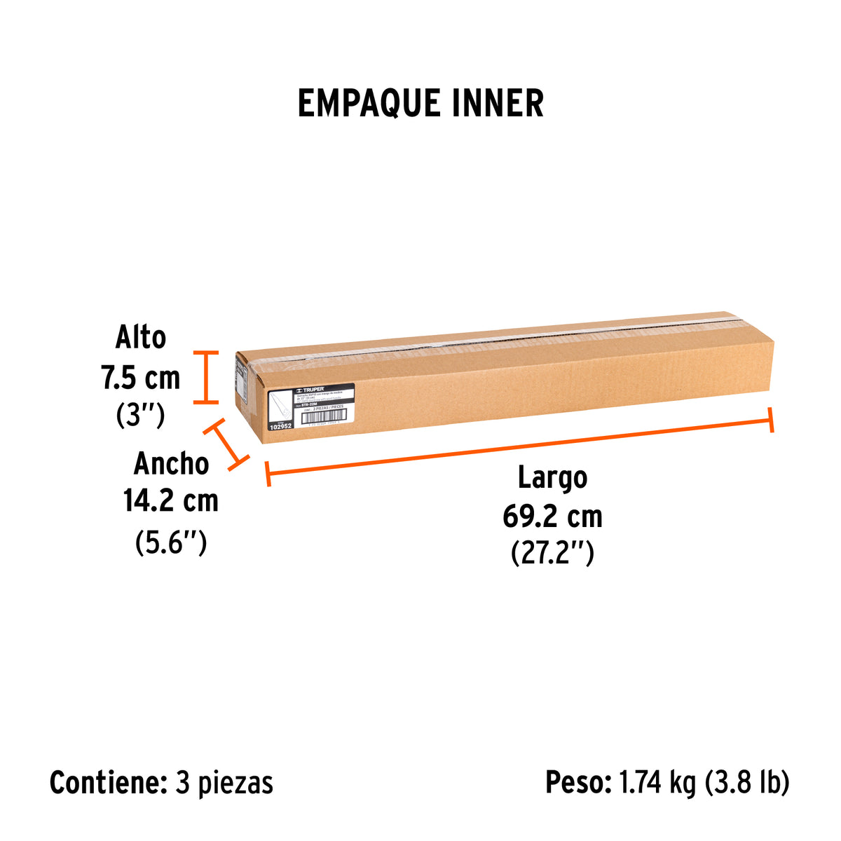 Serrucho Rapid 22', 7 DPP, mango de madera, TRUPER, Truper, SKU 102952 — vista 6