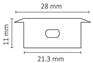 BOLSA CON 10 KIT DE INSTALACIÓN PERFIL ALUMINIO DE PISO WPE-005 (KIT INCUYE: 10 CLIPS DE ALUMINIO Y 10 TAPAS DE PLASTICO))