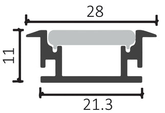 PERFIL ALUMINIO PARA EMPOTRAR EN PISO PISO DE 2.00MTS OPALINO WINLED WPE-105 PARA TIRA LED