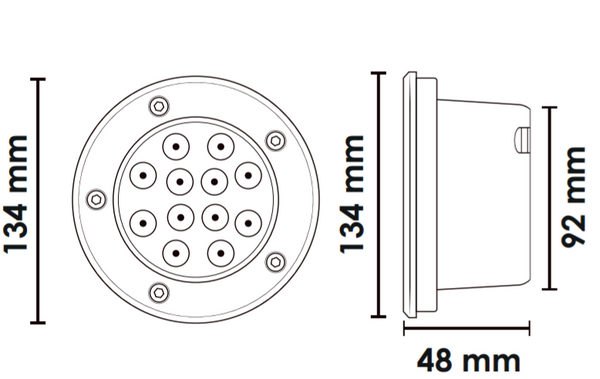 EMPOTRADO DE PISO 9W 30K LUZ CÁLIDA MUNDO LUCIDO NWEMP9C