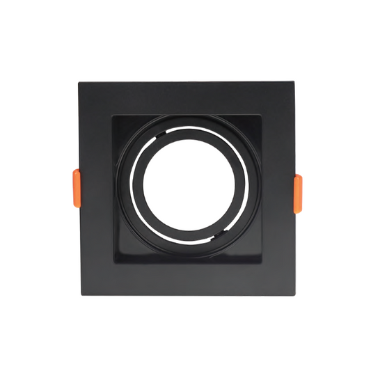 EMPOTRABLE CUADRADO SPOT BASE GU10 NEGRO WDE-102 WINLED ENSAMBLABLE PARA ARMAR MODULOS SENCILLOS, DOBLE O TRIPLE (ACCESORIO DE UNION SE VENDE POR SEPARADO)