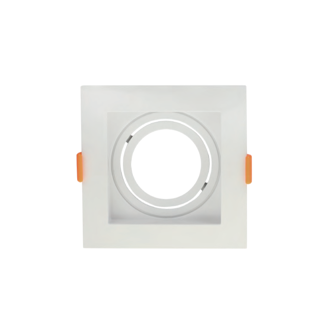 EMPOTRABLE CUADRADO SPOT BASE GU10 BLANCO WDE-101 WINLED ENSAMBLABLE PARA ARMAR MODULOS SENCILLOS, DOBLE O TRIPLE (ACCESORIO DE UNION SE VENDE POR SEPARADO)