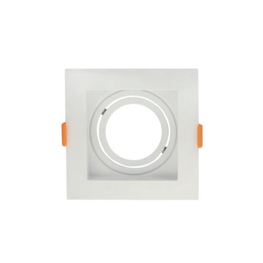 EMPOTRABLE CUADRADO SPOT BASE GU10 BLANCO WDE-101 WINLED ENSAMBLABLE PARA ARMAR MODULOS SENCILLOS, DOBLE O TRIPLE (ACCESORIO DE UNION SE VENDE POR SEPARADO)