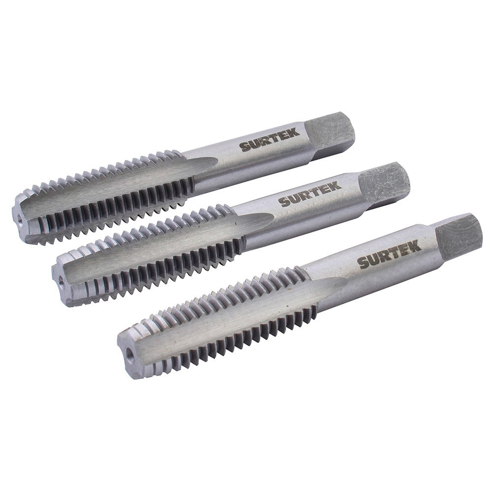 JUEGO 3PZS MACHUELOS ACERO ALTA VELOCIDAD 1/2"-13NC SURTEK 123566