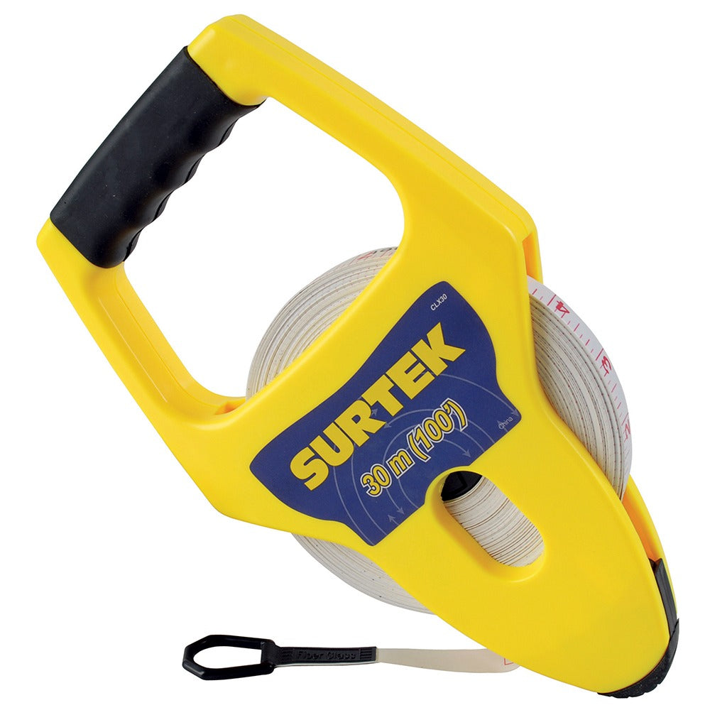 CINTA METRICA FIBRA DE VIDRIO 30M TIPO CRUCETA SURTECK CLX30