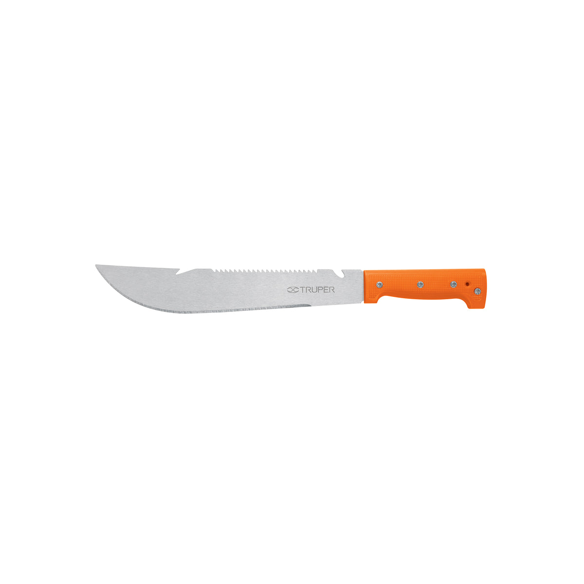 Machete rambo 12'cacha remachada naranja con funda TRUPER — foto oficial 1