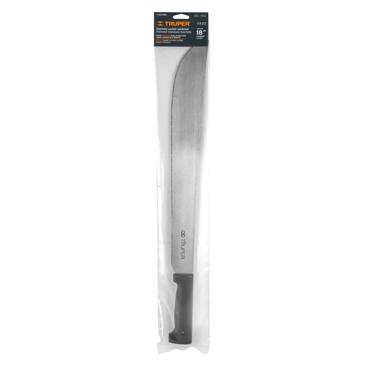 Machete estándar 18' cacha negra inyectada, en bolsa, TRUPER, Truper, SKU 10256 — vista 2