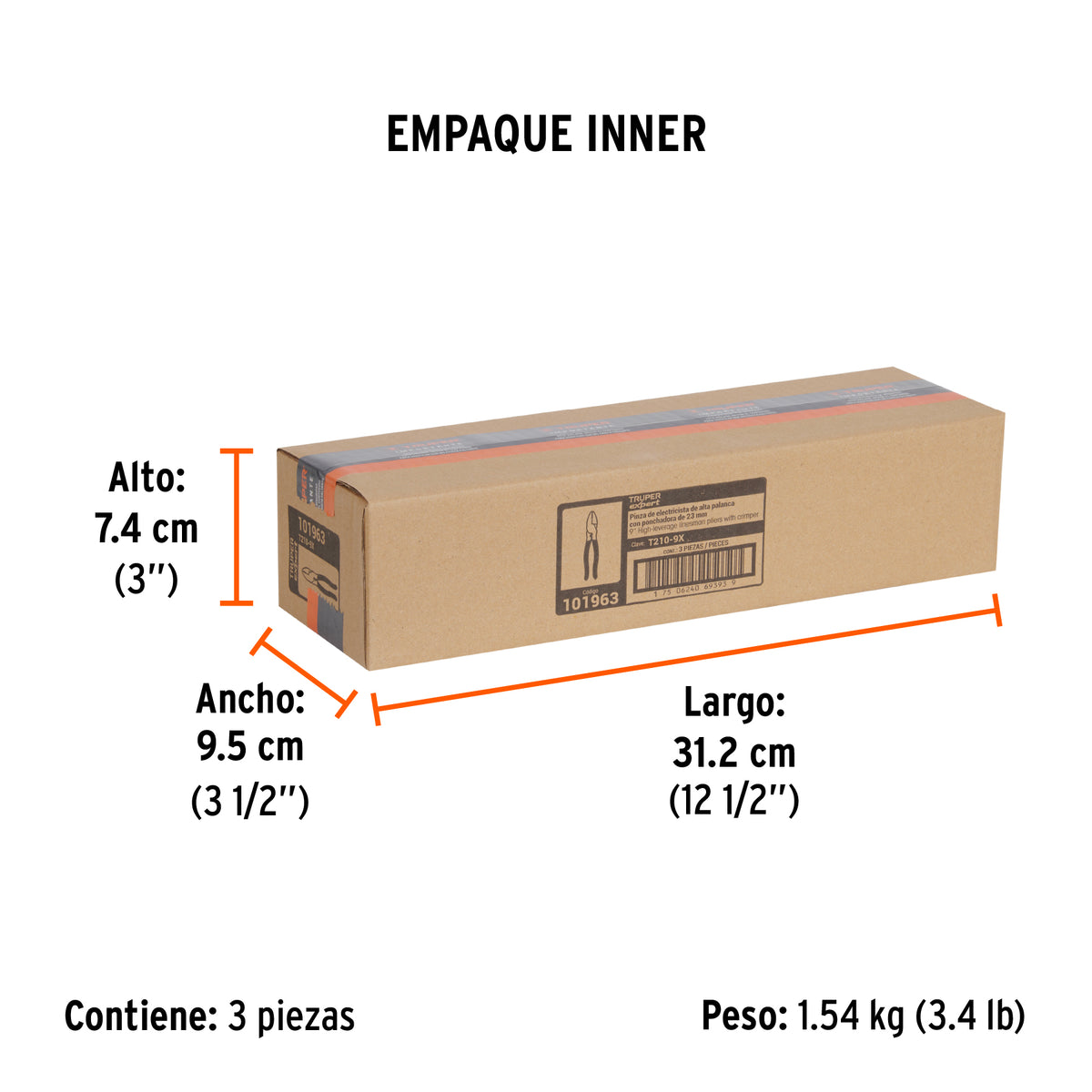 Pinza para electricista 9' c/ponchador de terminales, EXPERT, Expert, SKU 101963 — vista 6