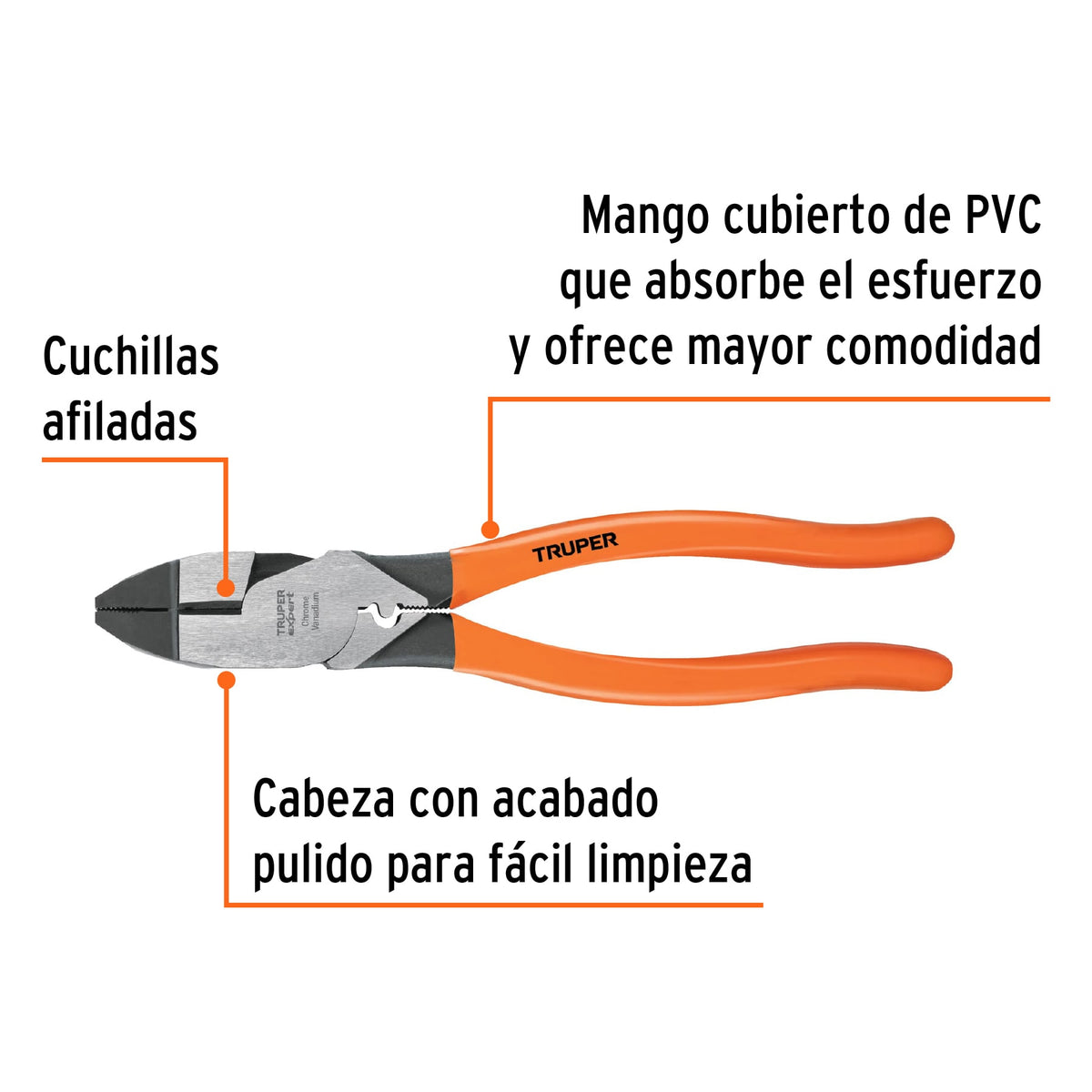 Pinza para electricista 9' c/ponchador de terminales, EXPERT, Expert, SKU 101963 — vista 3