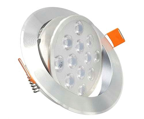 SPOT EMPOTRADO DE LED REDONDAPARA PAFLON 12W DIRIGIBLE (SATIN) LUZ FRIA