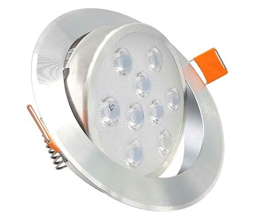 SPOT EMPOTRADO DE LED REDONDAPARA PAFLON 9W DIRIGIBLE (SATIN) LUZ FRIA