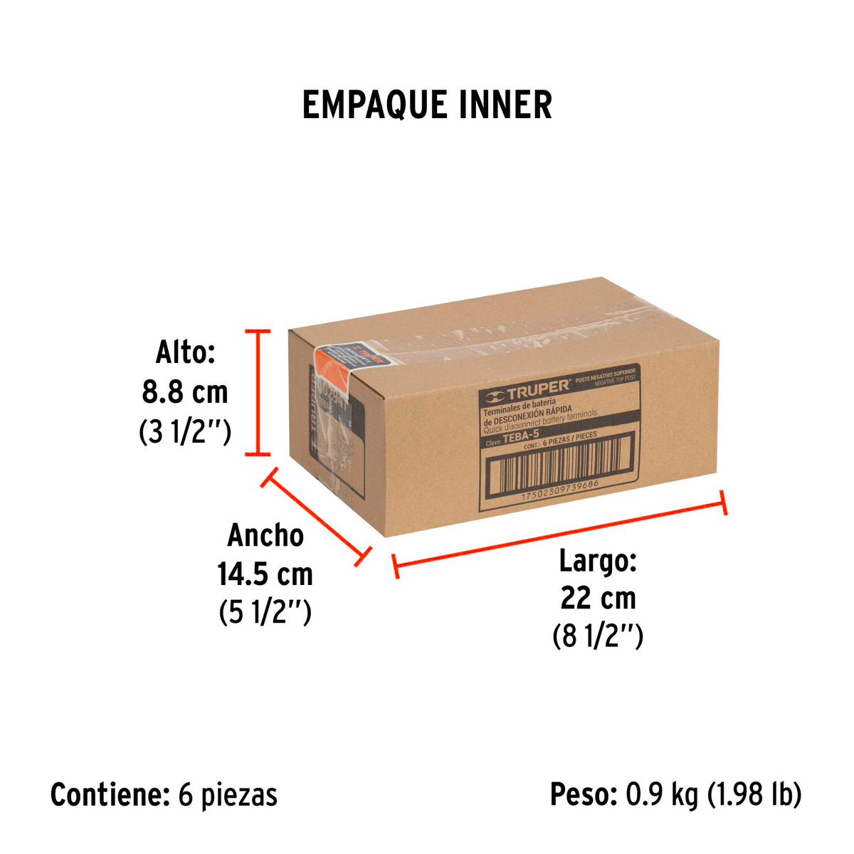 Terminal p/batería con interruptor switch, TRUPER, Truper, SKU 102947 — vista 6