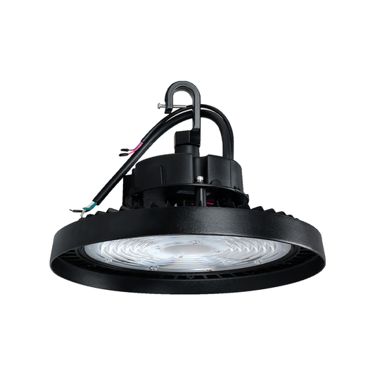 LÁMPARA INDUSTRIAL UFO SUPRESOR PICOS 6KVA DIMEABLE 0-10V 200W POTENCIA AJUSTABLE 27,000LM CCT TRIPLE TEMPERATURA TISHMAN TIHB200SW