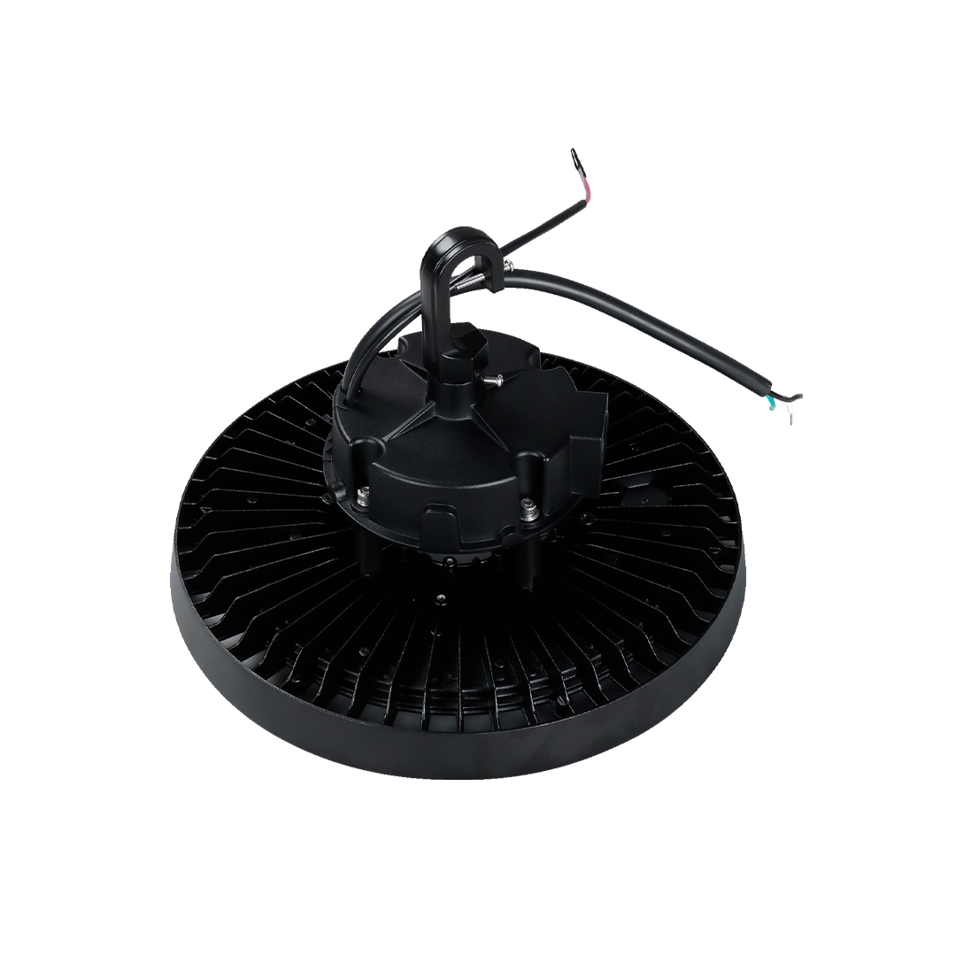 LÁMPARA INDUSTRIAL UFO SUPRESOR PICOS 6KVA DIMEABLE 0-10V 200W POTENCIA AJUSTABLE 27,000LM CCT TRIPLE TEMPERATURA TISHMAN TIHB200SW