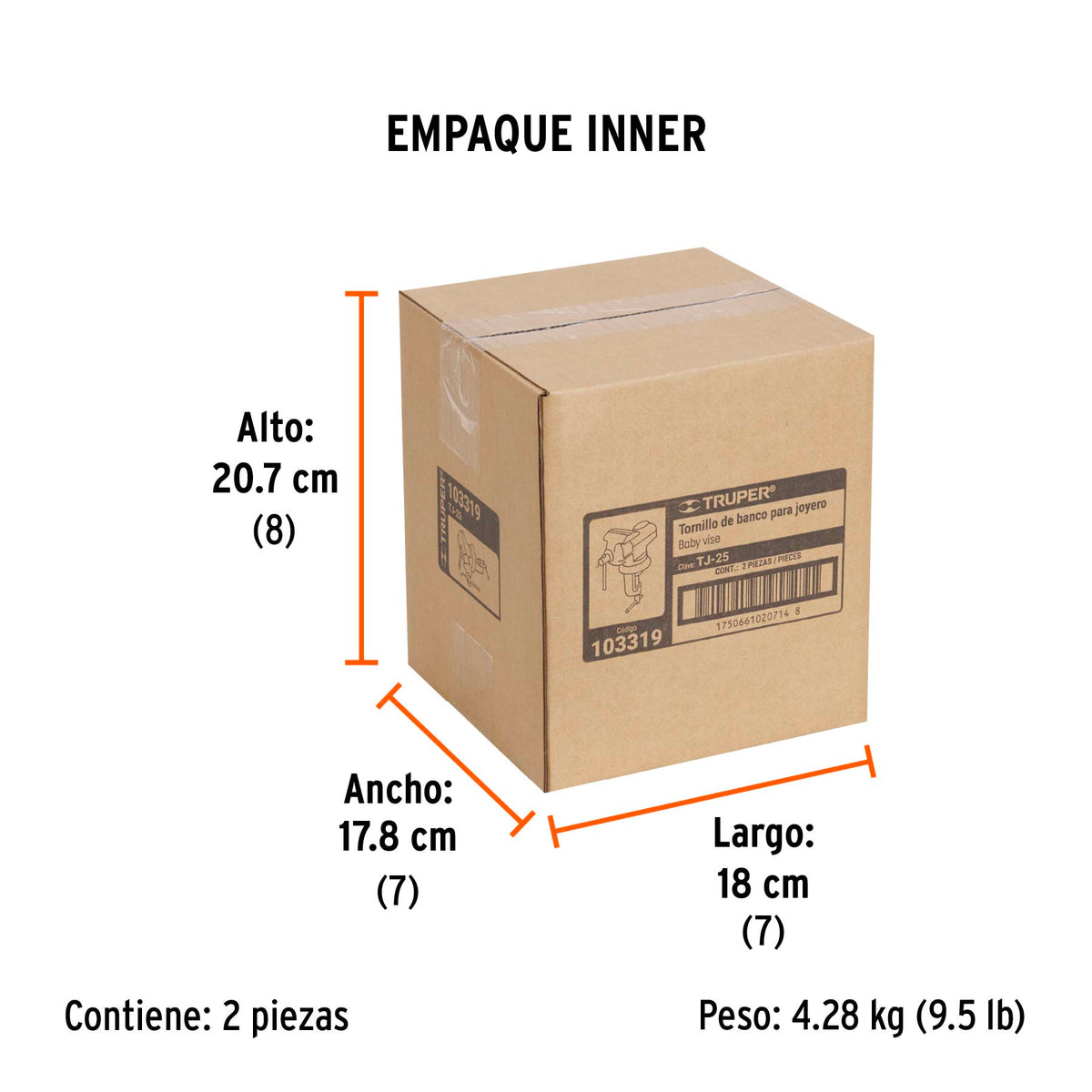 Tornillo de banco 2.5' para joyero, TRUPER, Truper, SKU 103319 — vista 6