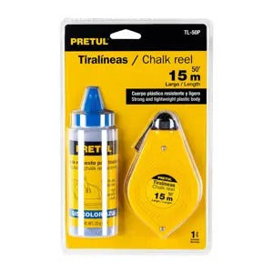 TIRALÍNEAS PLÁSTICO CON GIS 15M PRETUL 28574 TL-50P