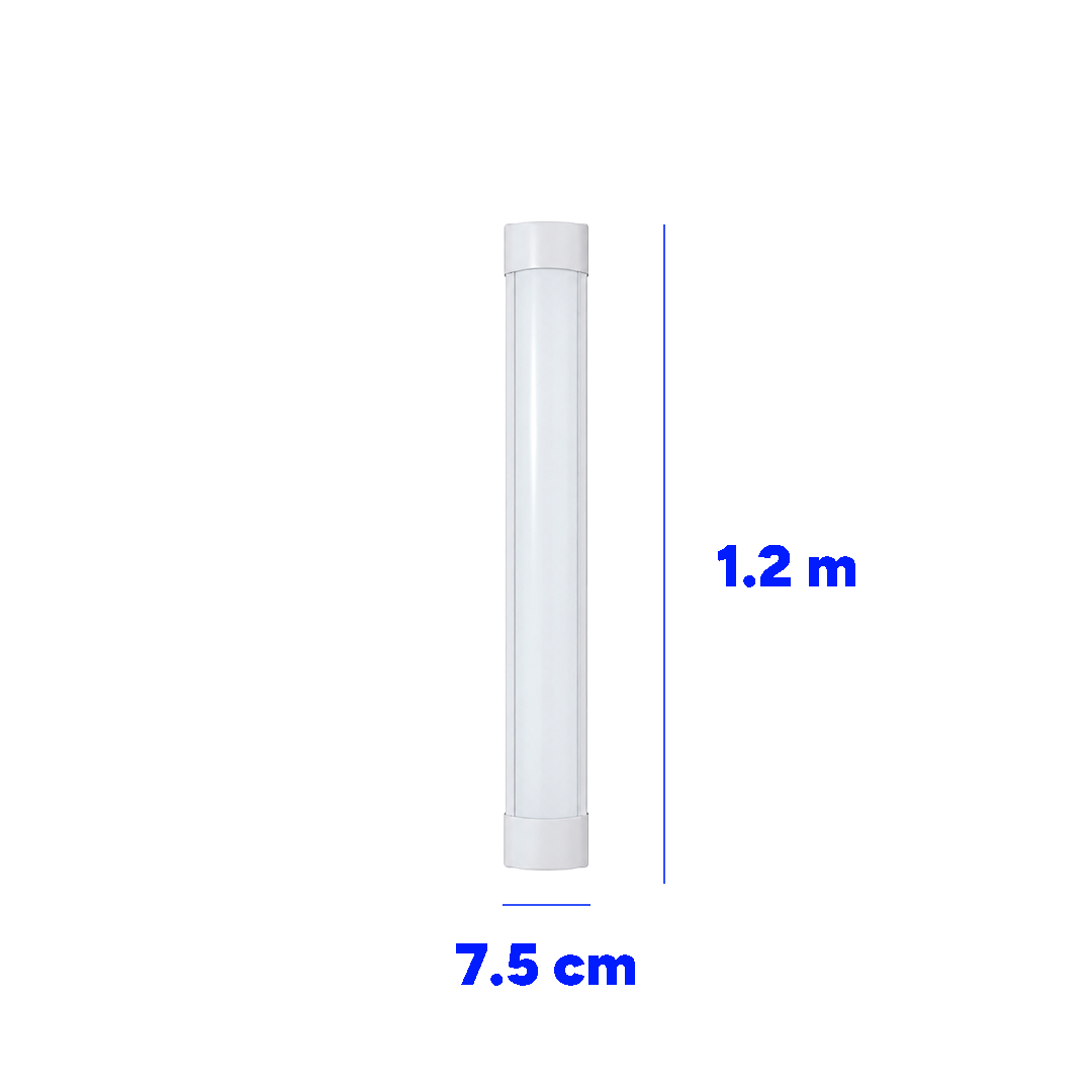 LÁMPARA LINEAL REGLETA GABINETE INTEGRADO LED 1.2M 36W 3,000LM 65K BLANCO FRÍO TISHMAN TLFL3665