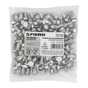 BOLSA 150 TORNILLOS TIPO MAQUINA 1/4"X1/2" FIERO 44556 TORM-1/4X1/2