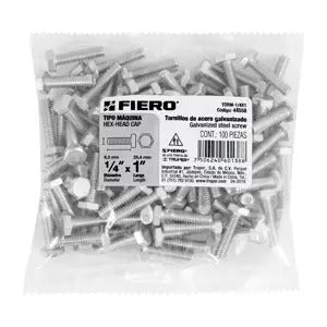 BOLSA 100 TORNILLOS TIPO MAQUINA 1/4"X1" FIERO 44558 TORM-1/4X1