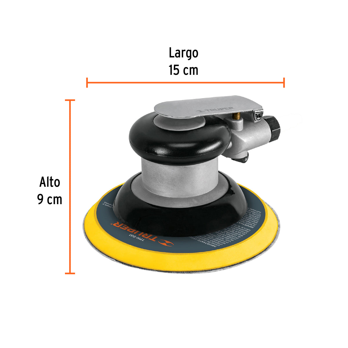 Lijadora orbital neumática industrial 6', TRUPER, Truper, SKU 101895 — vista 4
