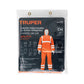 Conjunto impermeable doble capa naranja con reflejante CH — foto oficial 2