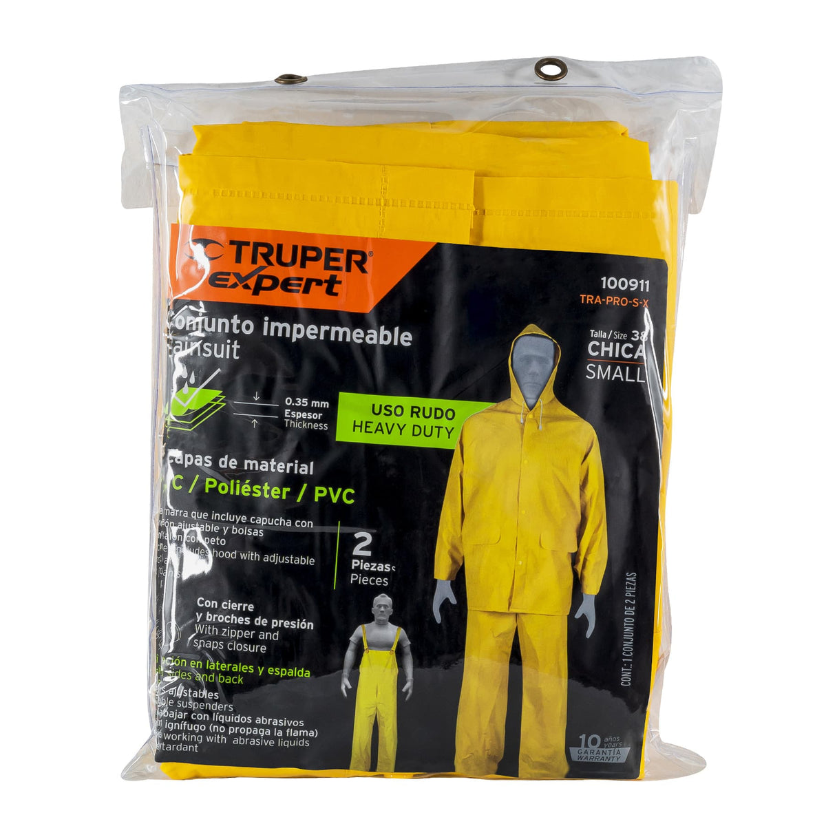 Conjunto impermeable triple capa, talla CH, TRUPER EXPERT, Expert, SKU 100911 — vista 2