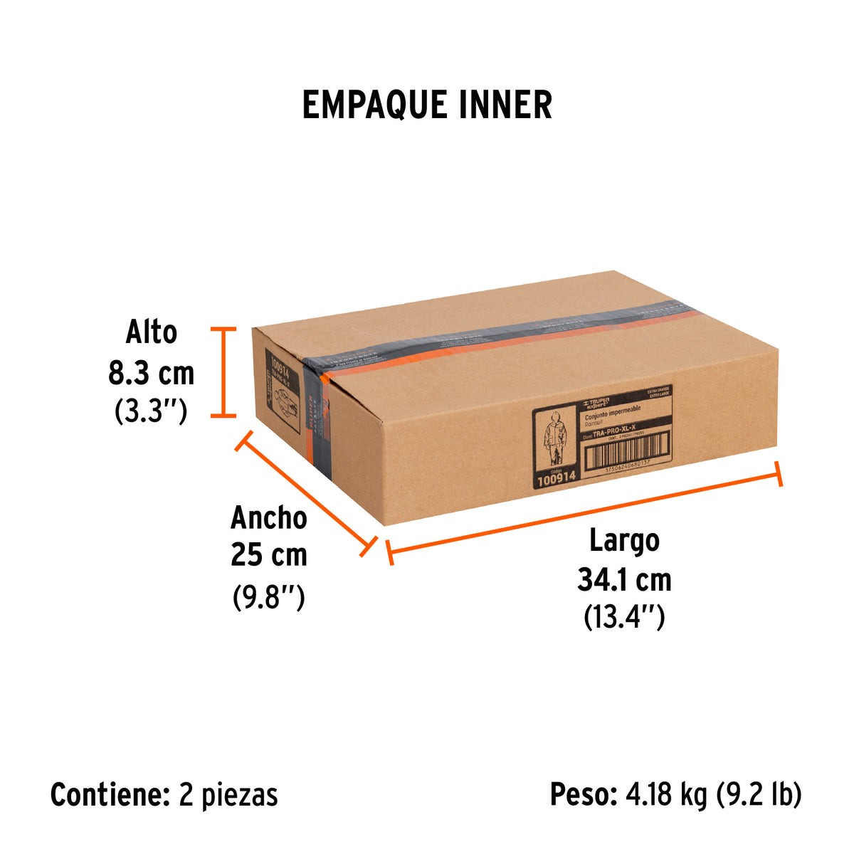 Conjunto impermeable triple capa, talla XG, TRUPER EXPERT, Expert, SKU 100914 — vista 6