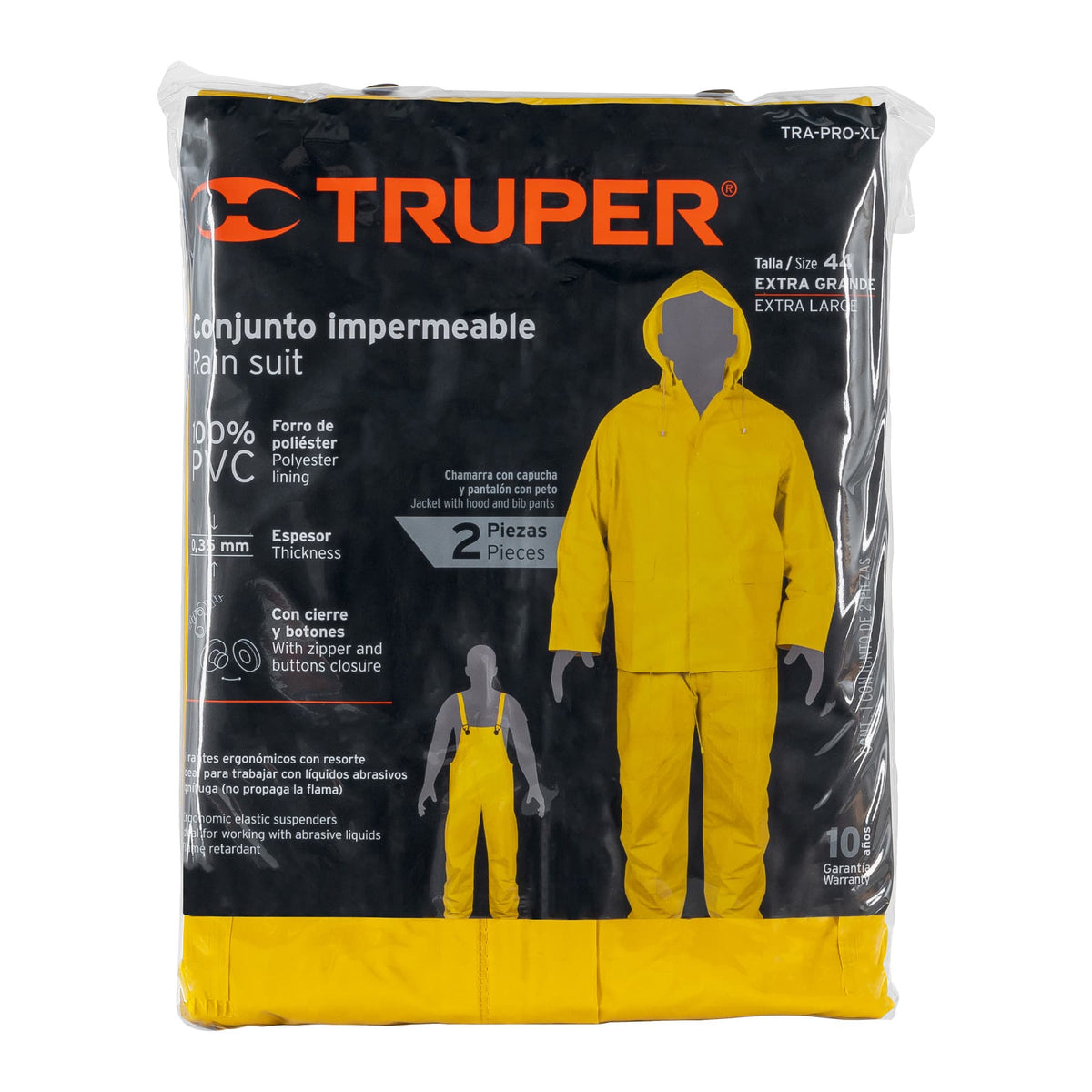 Conjunto impermeable doble capa talla XG TRUPER — foto oficial 2