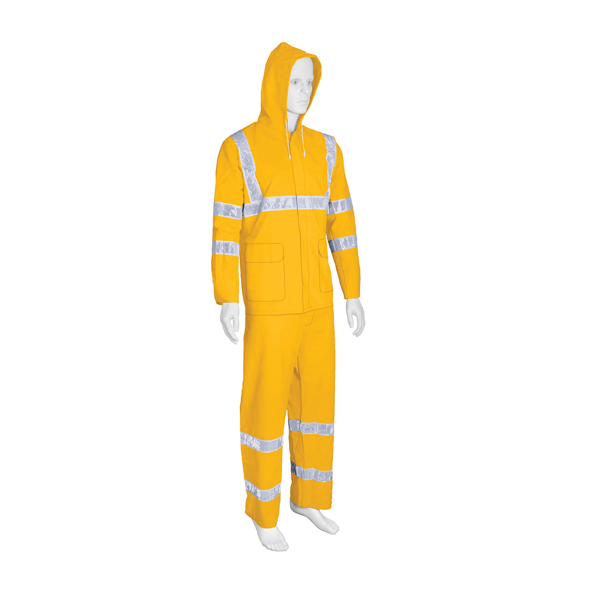 Conjunto impermeable doble capa amarillo con reflejante CH — foto oficial 1