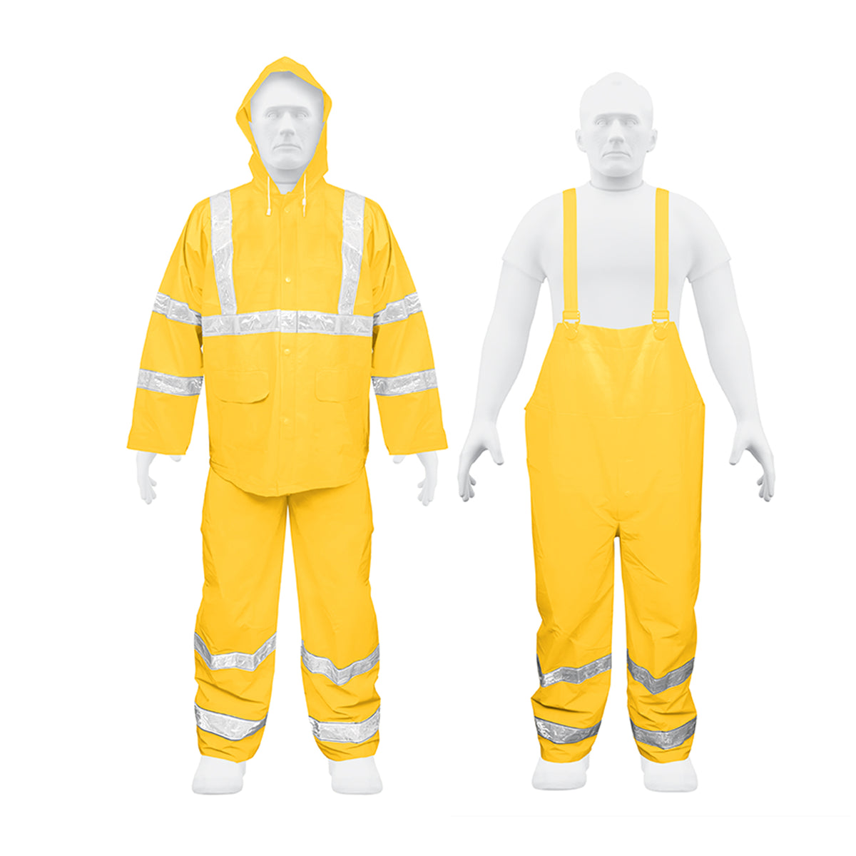 Conjunto impermeable doble capa amarillo con reflejante XG — foto oficial 1