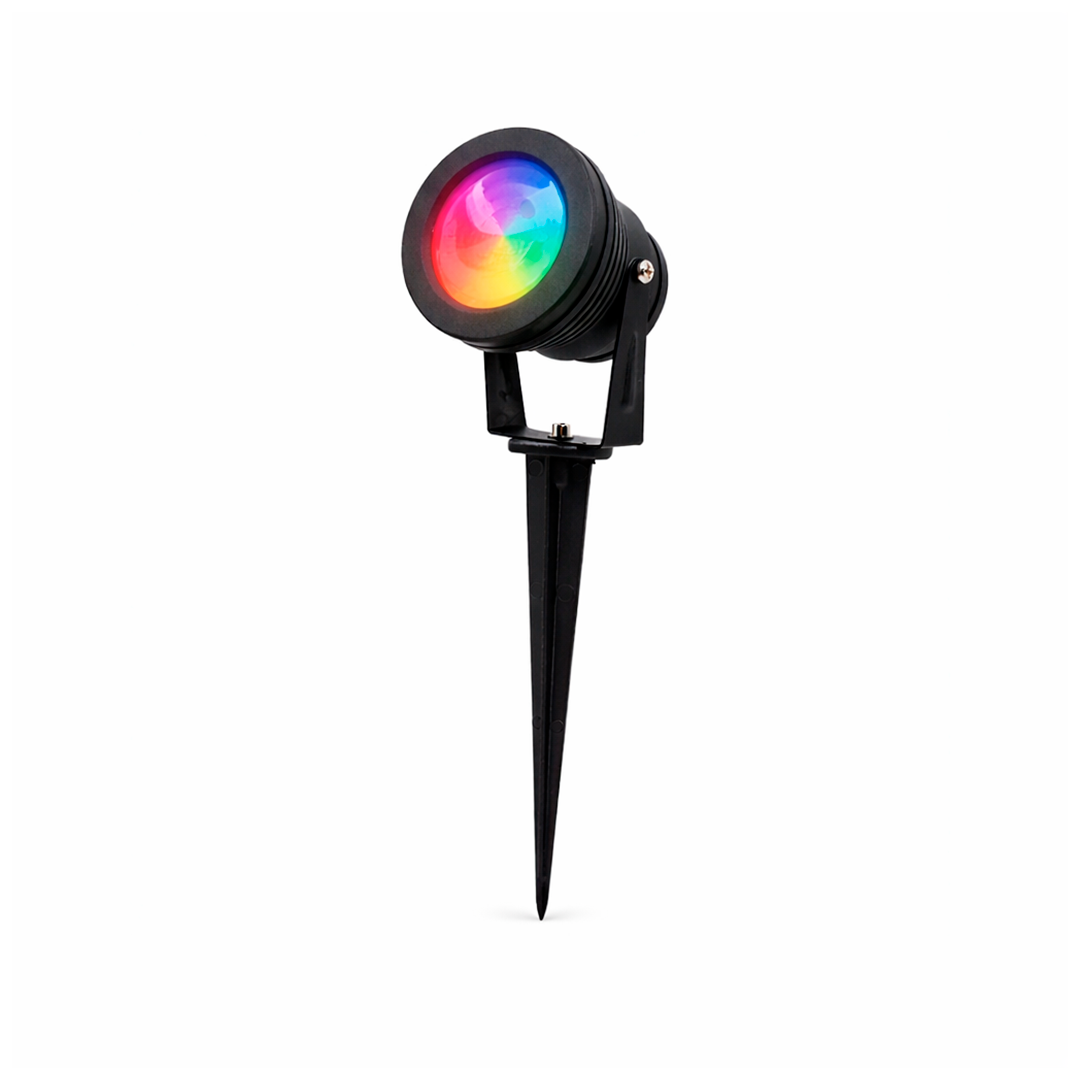 REFLECTOR LED ESTACA 10W RGB MULTI COLOR TECNO SHINE JS10WRGBC