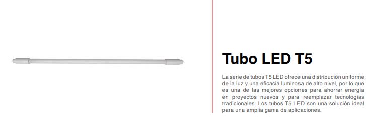 TUBO LED T5 CRISTAL OPALINO 16W 6500K ICON TUBT5OPA16W65K LUZ FRIA 1.17MTS CONEXION DE DOS LADOS 100-265V