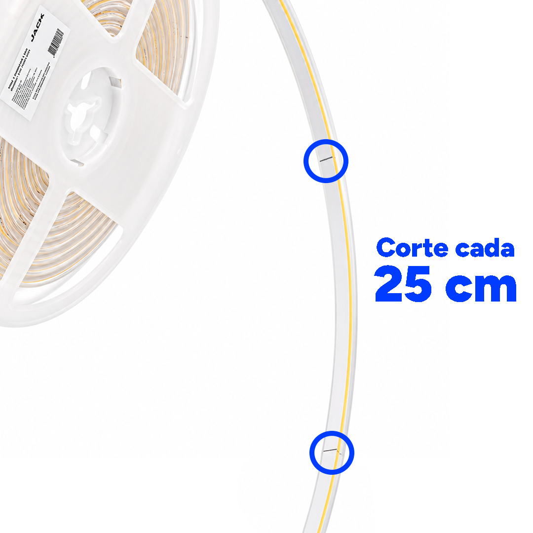 TIRA LED COB EXTERIOR 5MTS IP65 127V 45W 30K LUZ CÁLIDA DIMMABLE JACH ST5-COB30EXT