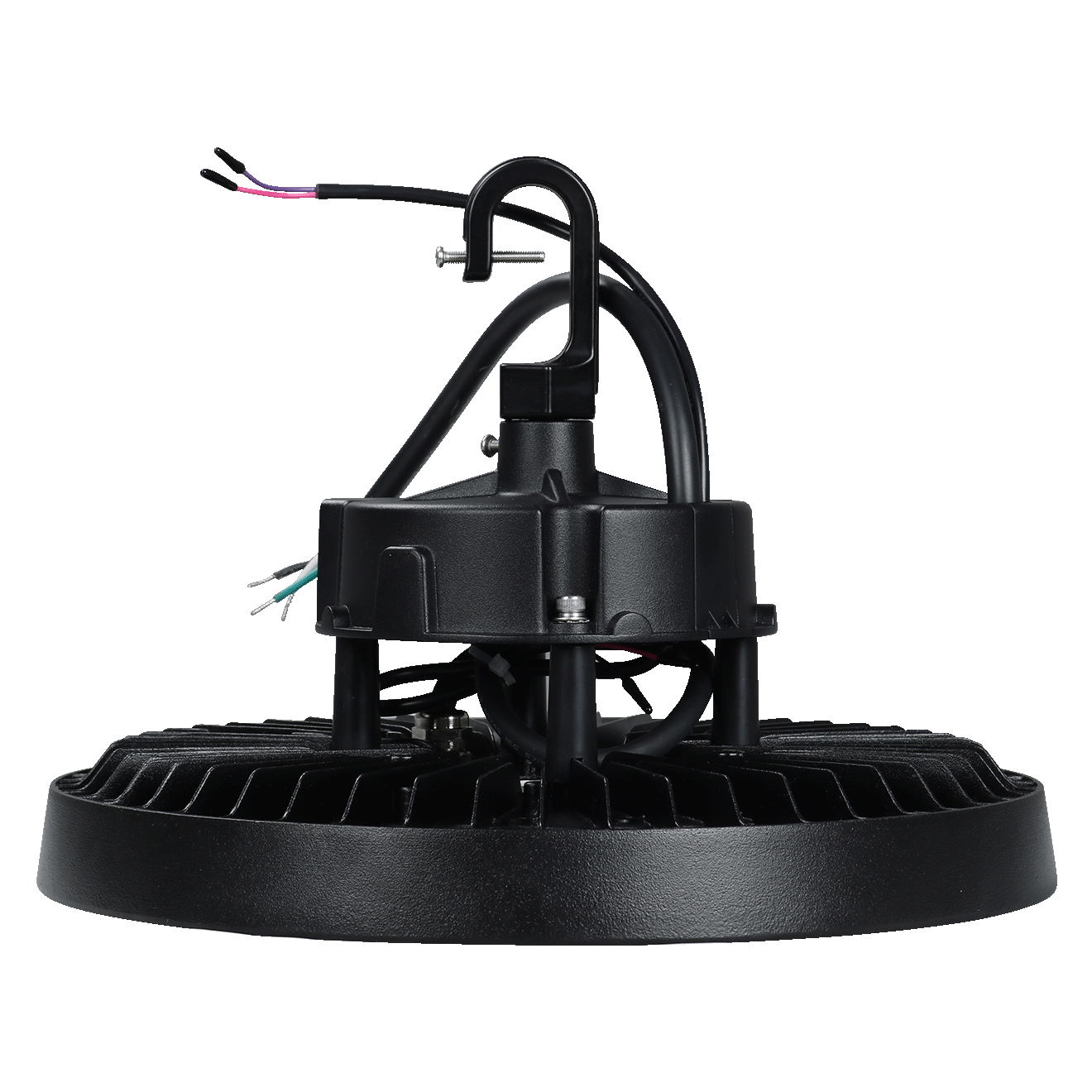 CAMPANA HIGHBAY TISHMAN 100-150-200W (SELECCIONABLE) CON TONO DE LUZ SELECCIONABLE CCT 27000LM 5 AÑOS GARANTIA 100- 277V 40K 50K Y 65K SUPRESOR PICOS 6KVA