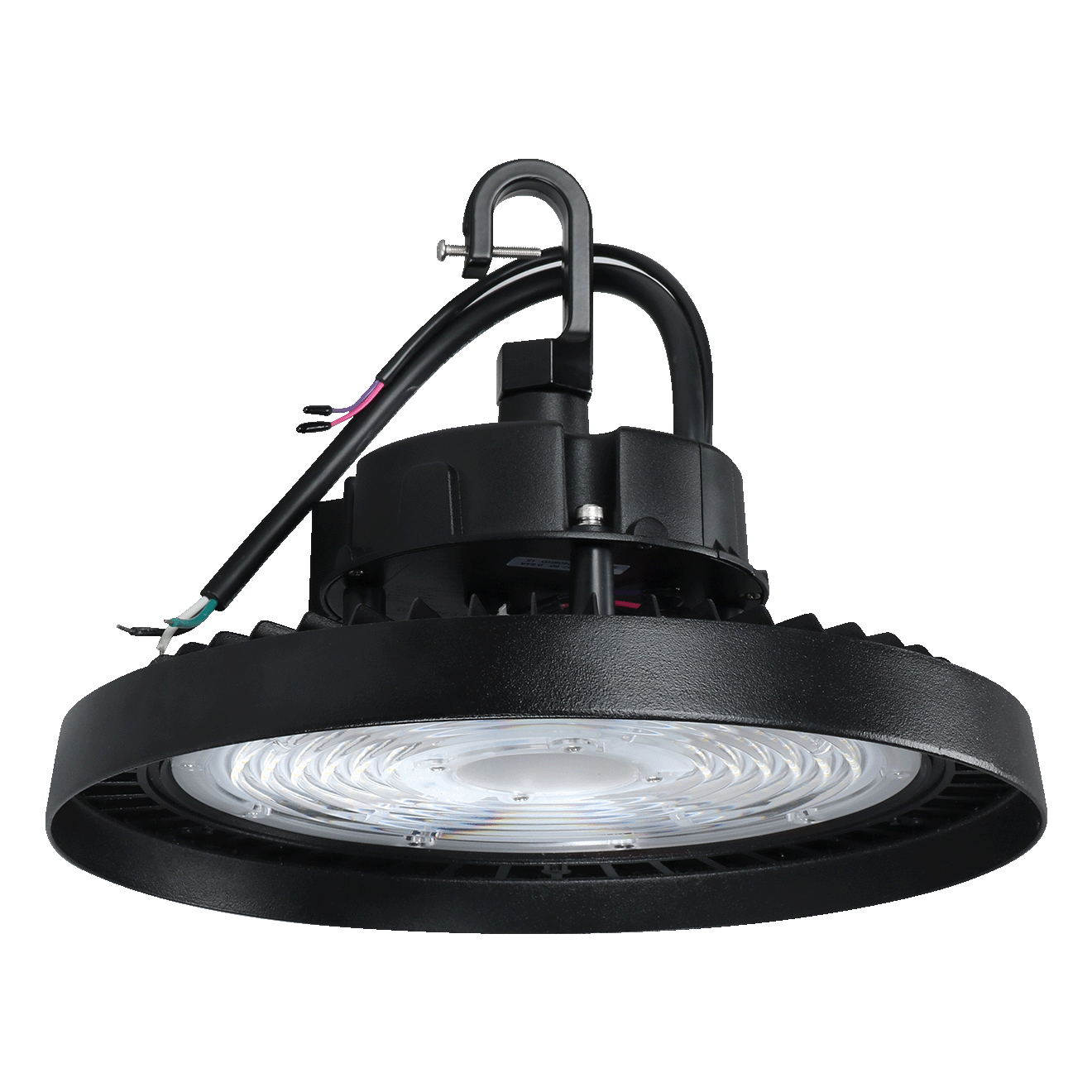 CAMPANA HIGHBAY TISHMAN 100-150-200W (SELECCIONABLE) CON TONO DE LUZ SELECCIONABLE CCT 27000LM 5 AÑOS GARANTIA 100- 277V 40K 50K Y 65K SUPRESOR PICOS 6KVA