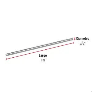 VARILLA ROSCADA 3/8" X 1M FIERO 42413 VARO-3/8