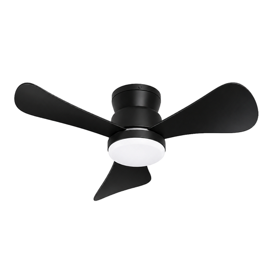 VENTILADOR DE TECHO CON LED NEGRO 45W CCT MULTI TEMPERATURA LUMICRAFT VENTI-12