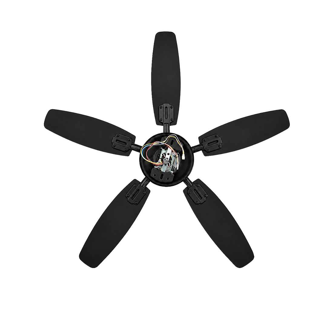 VENTILADOR DE TECHO CON LED DOBLE VISTA NEGRO Y MADERA 42" 88W CCT MULTI TEMPERATURA  LUMICRAFT VENTI-08