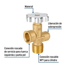 VÁLVULA PARA CILINDRO DE GAS LP MAX 45KG FOSET 47651 VGC-560