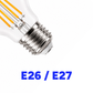 FOCO LED VINTAGE E26 G45 CALIDO CRISTAL TRANSPARENTE 4W 127V 350LM 30K 57050